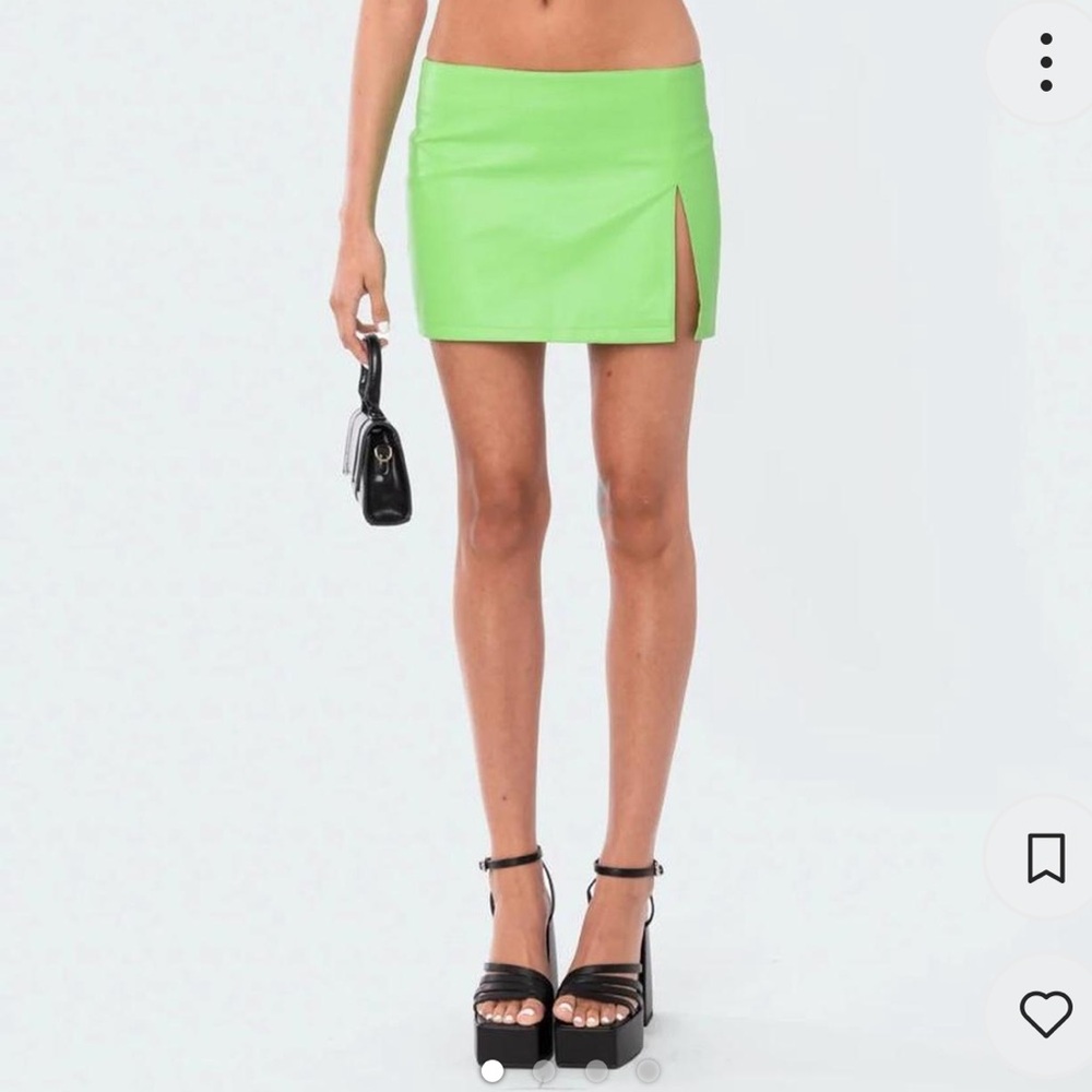 Edikted Faux Leather Low-Rise Micro Skirt
